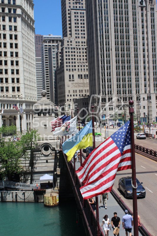 Keywords: drapeau,rivière,chicago,usa,ville
