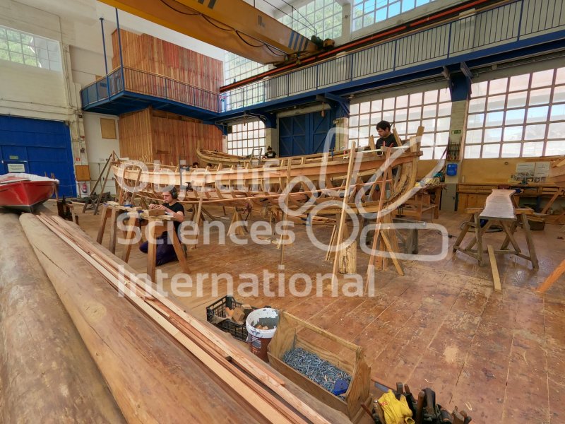 Visite du chantier naval du San Juan à Pasaia
