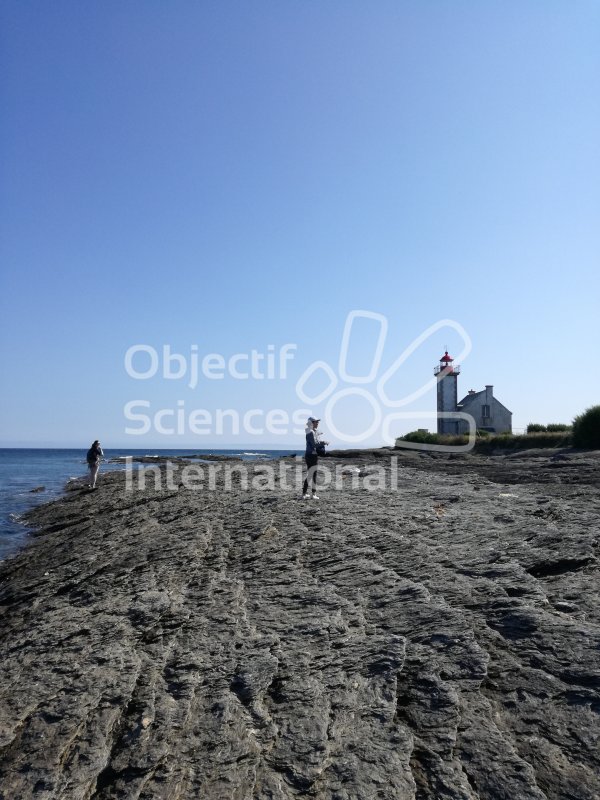 Côte rocheuse et le phare de la pointe des Chats - Ile de Groix
